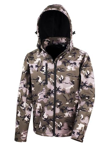 Chaqueta softshell con capucha Camo TX Performance - CAMG - VERDE CAMUFLAJE