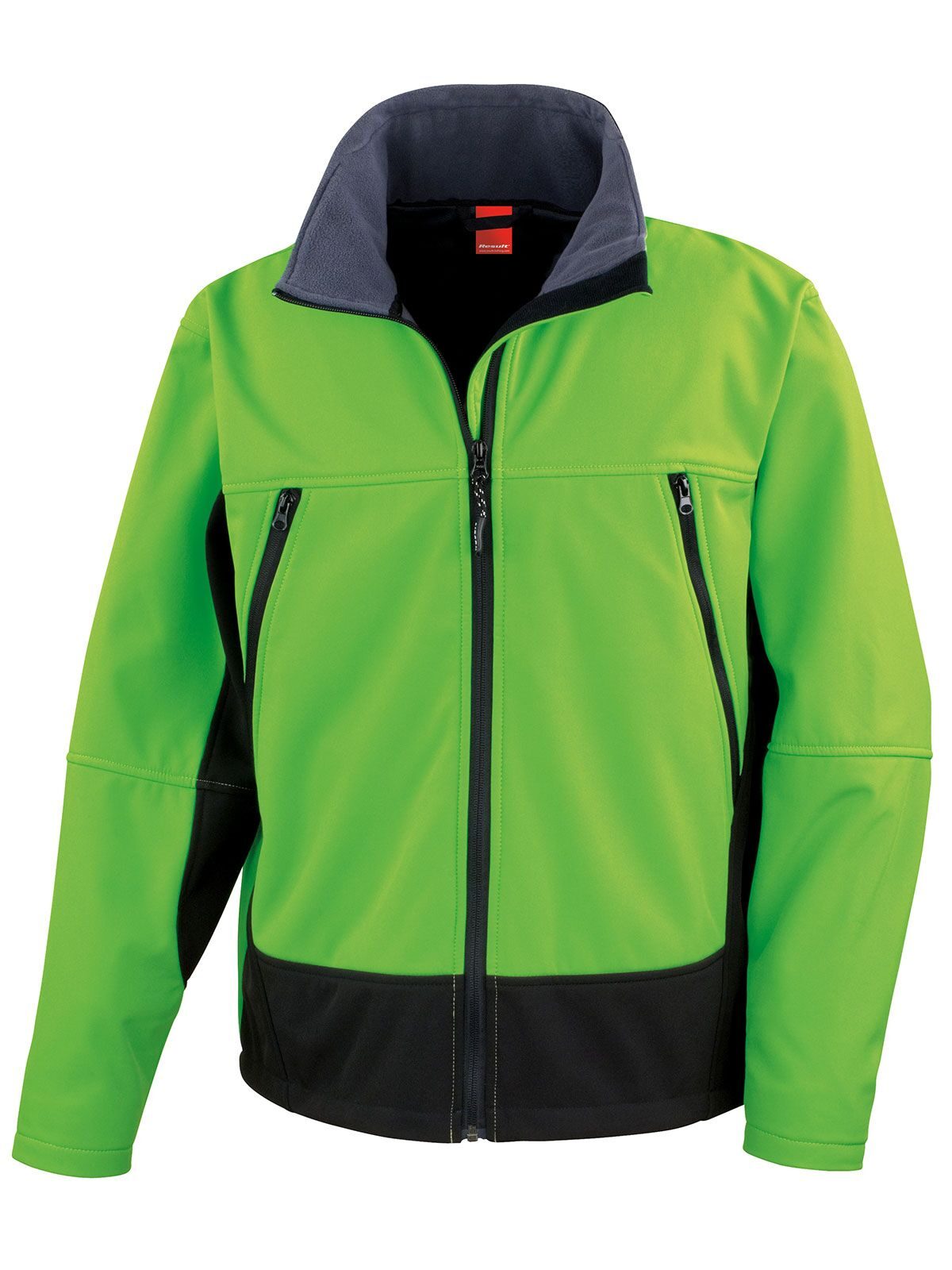 Chaqueta softshell para actividades - Verde intenso/Negro