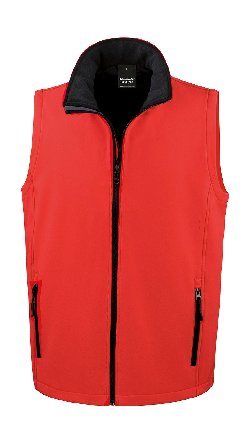 Chaleco softshell imprimible - Rojo/Negro