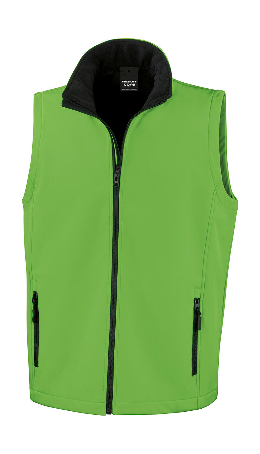 Chaleco softshell imprimible - Verde intenso/Negro