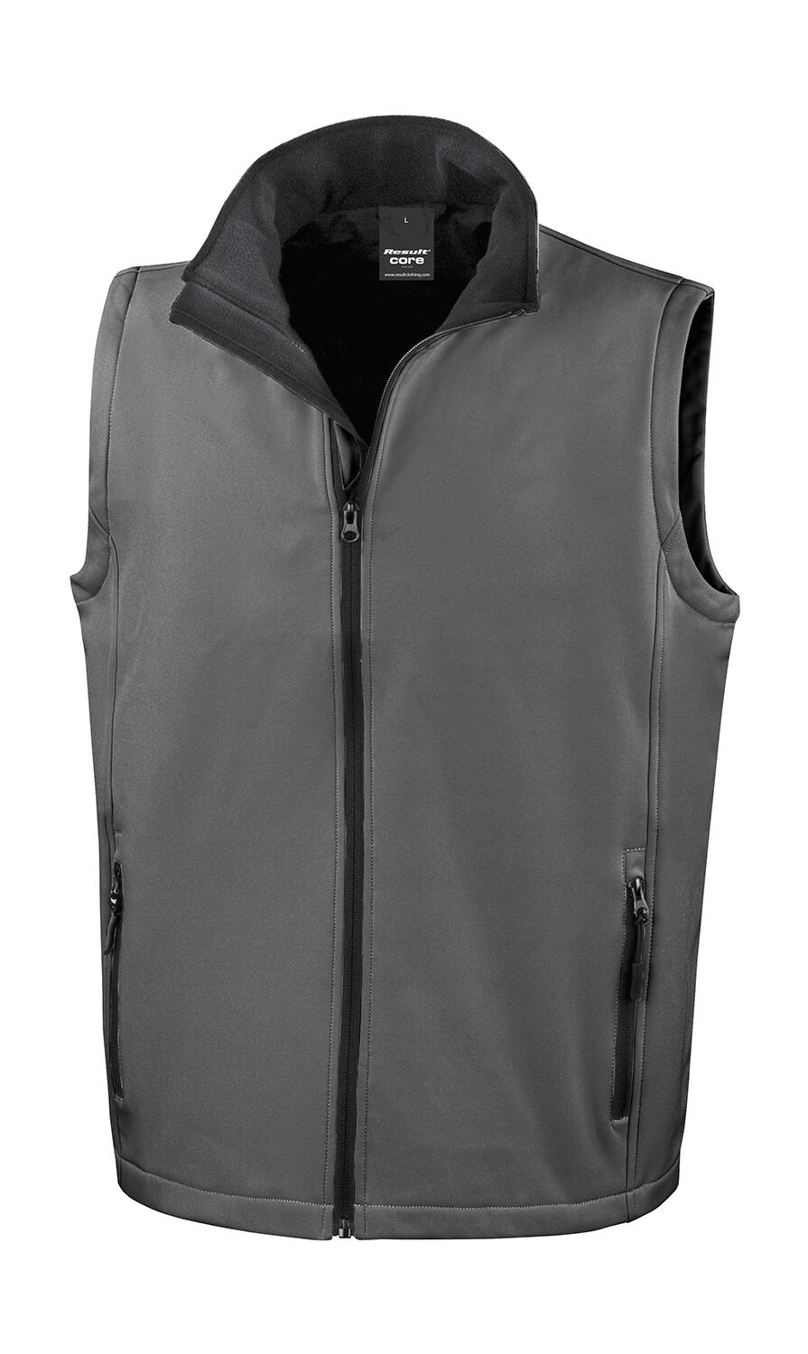 Chaleco softshell imprimible - 188 - Negro Carbón