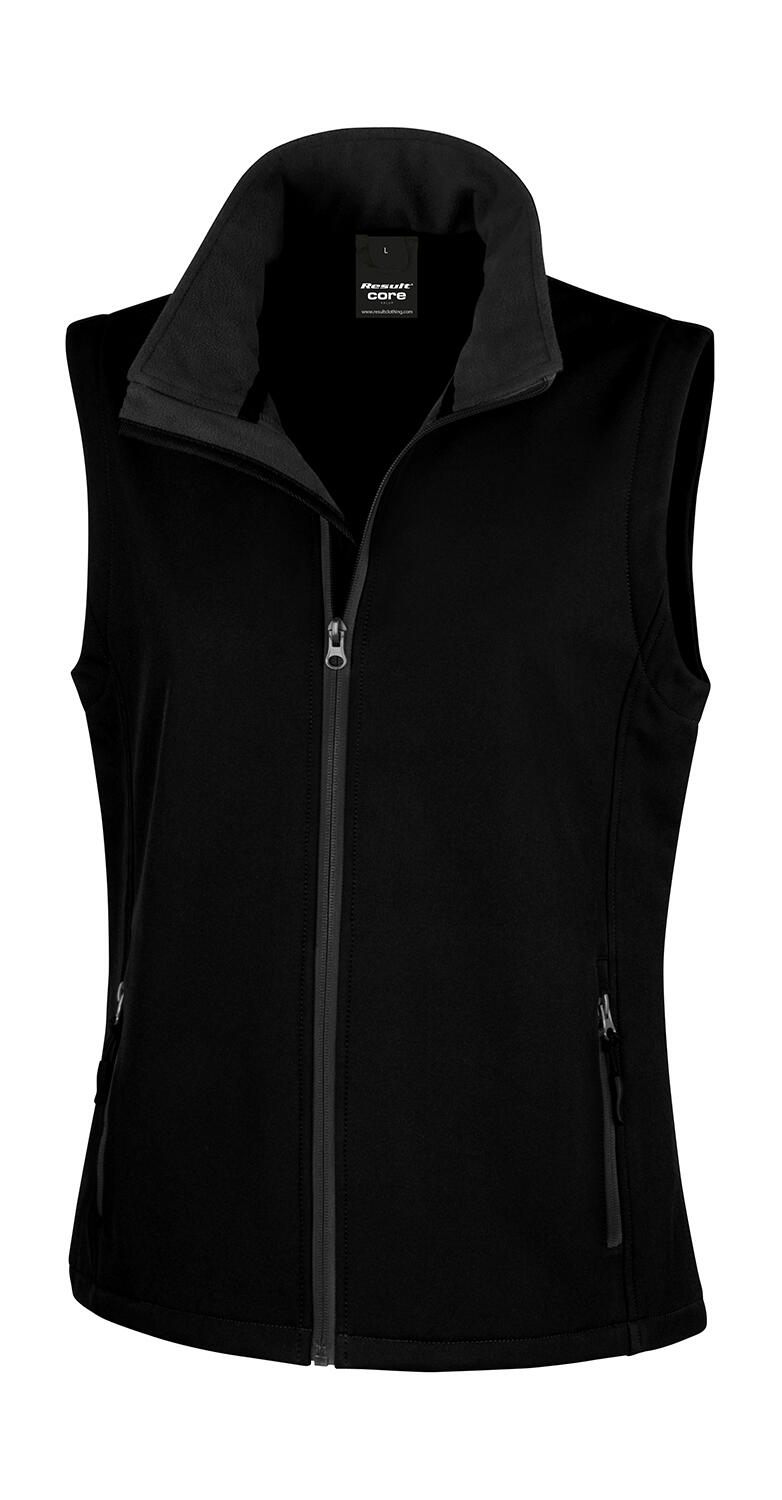 Chaleco softshell imprimible para mujer - 177 - Negro