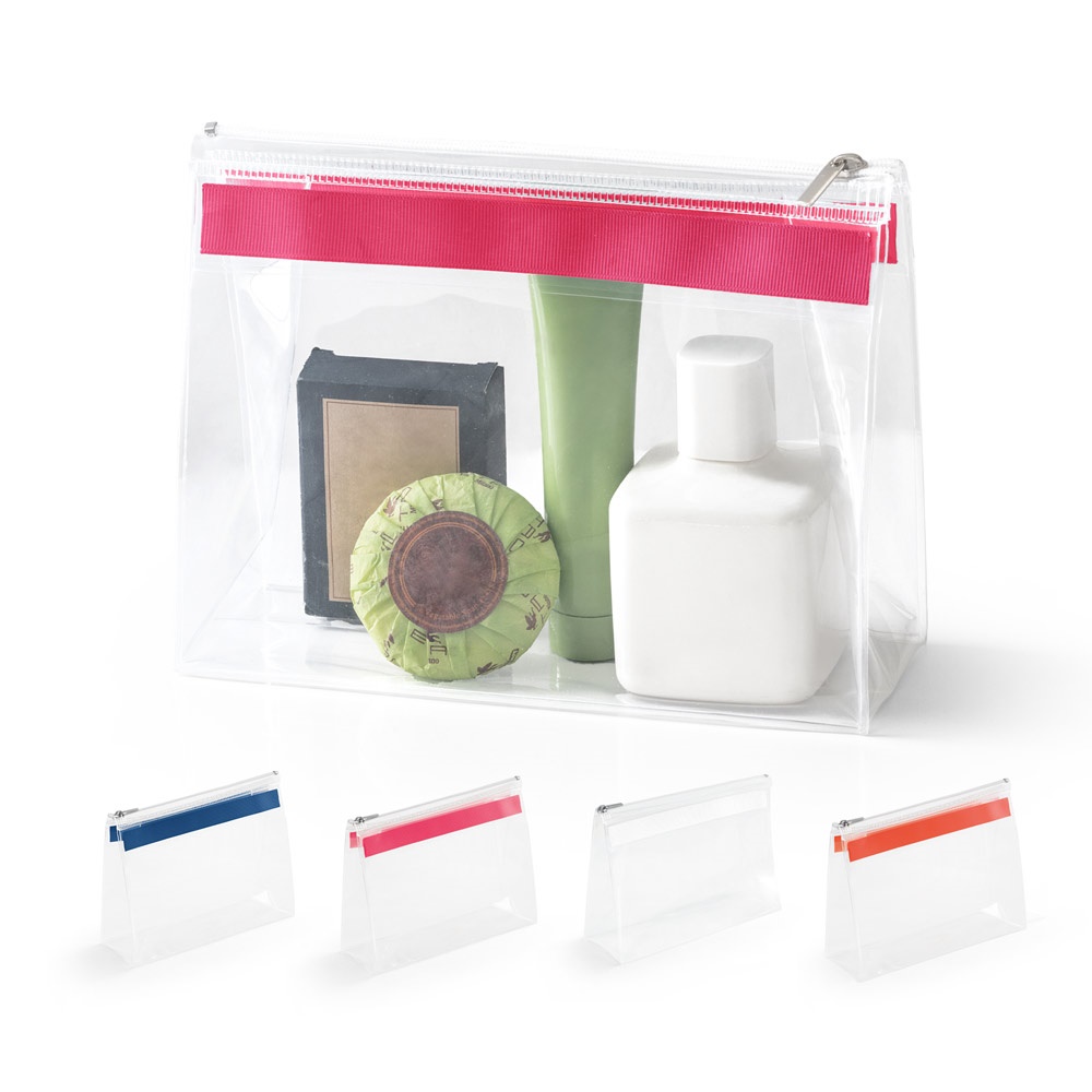 CHASTAIN. Estuche transparente de EVA con cremallera.