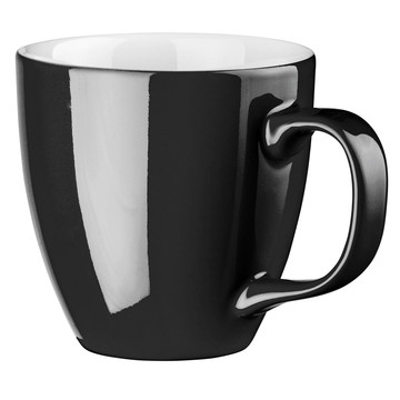 PANTHONY. Taza de porcelana hidroglazada de 450 ml. - 103 - Negro
