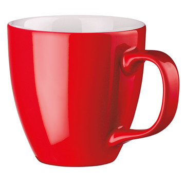 PANTHONY. Taza de porcelana hidroglazada de 450 ml. - 105 - Rojo