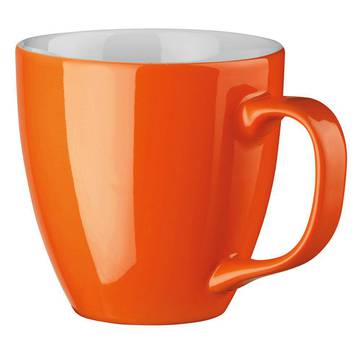 PANTHONY. Taza de porcelana hidroglazada de 450 ml. - 128 - Naranja