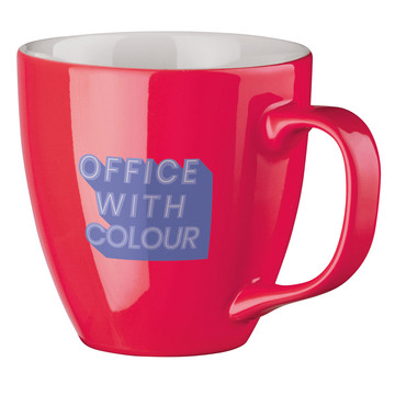 PANTHONY. Taza de porcelana hidroglazada de 450 ml. - 102 - Rosa