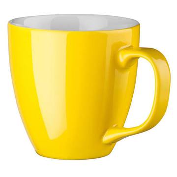 PANTHONY. Taza de porcelana hidroglazada de 450 ml. - 108 - Amarillo