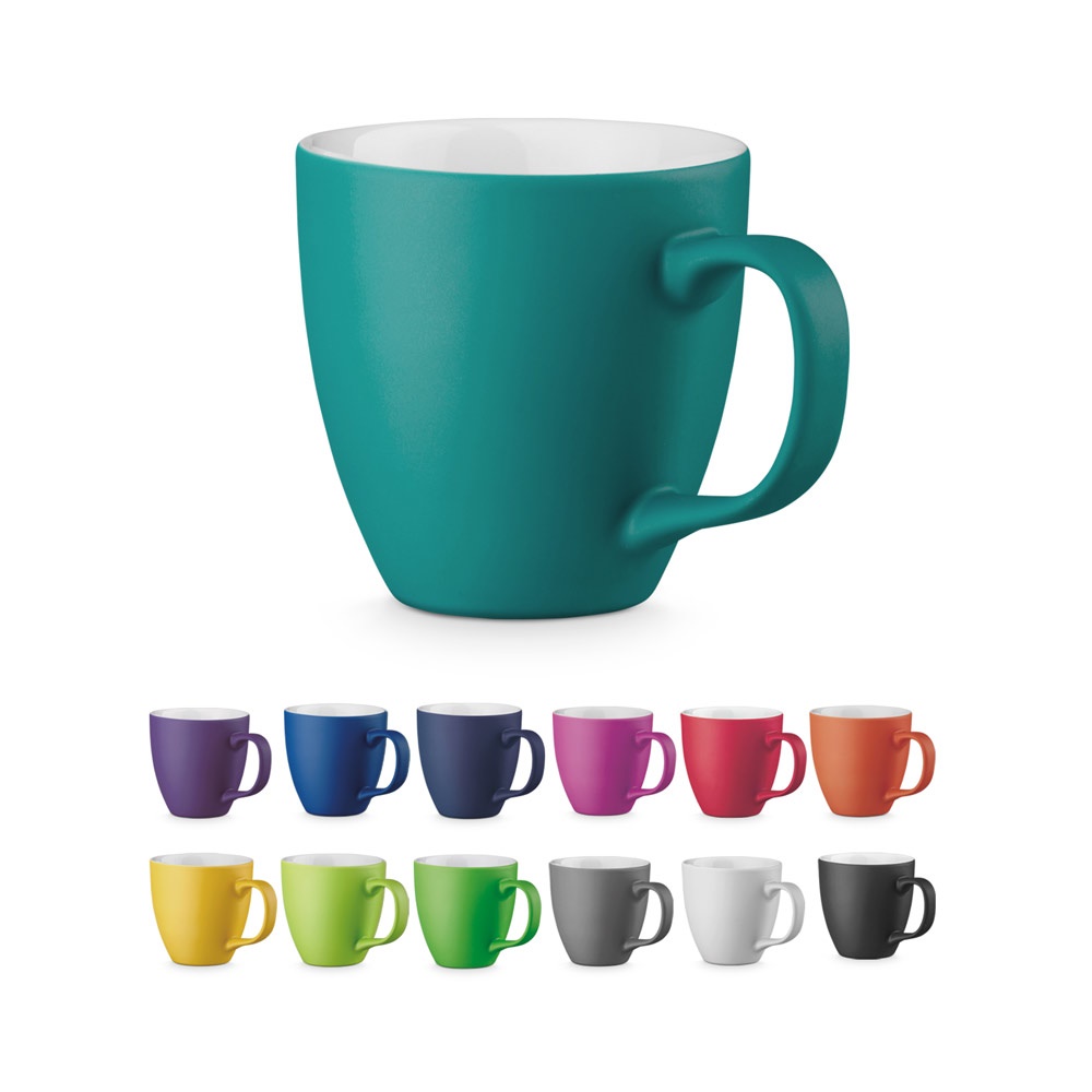 PANTHONY MAT. Taza de porcelana hidroglaseada de 450 ml.