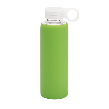 DHABI. Botella de agua deportiva de vidrio de borosilicato de 380 ml. - 119 - Verde claro
