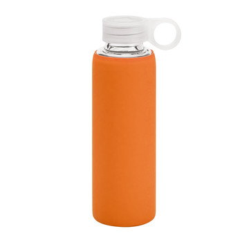 DHABI. Botella de agua deportiva de vidrio de borosilicato de 380 ml. - 128 - Naranja