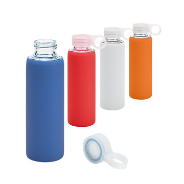 DHABI. Botella de agua deportiva de vidrio de borosilicato de 380 ml.