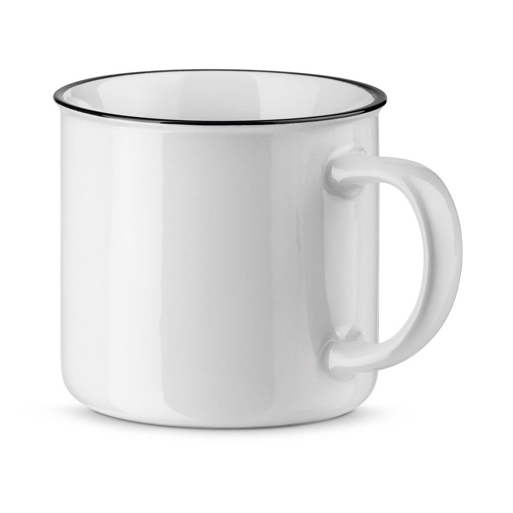 VERNON WHITE. Taza de cerámica de 340 ml.