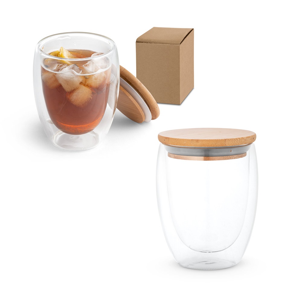 ECUADOR L. Taza de viaje de vidrio borosilicato de 350 ml