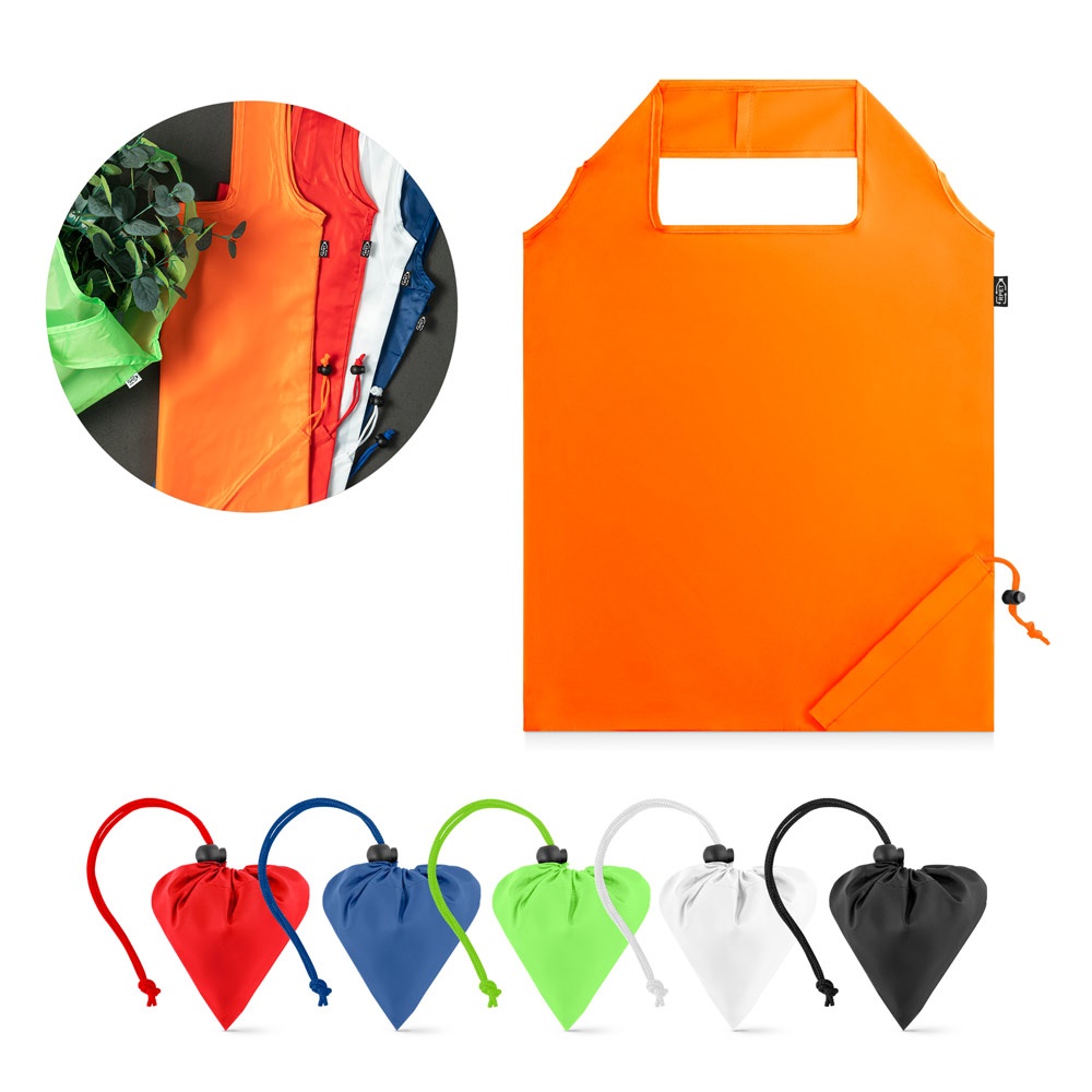 BEIRA. Bolsa de la compra plegable fabricada en poliéster reciclado 190T (100% rPET).