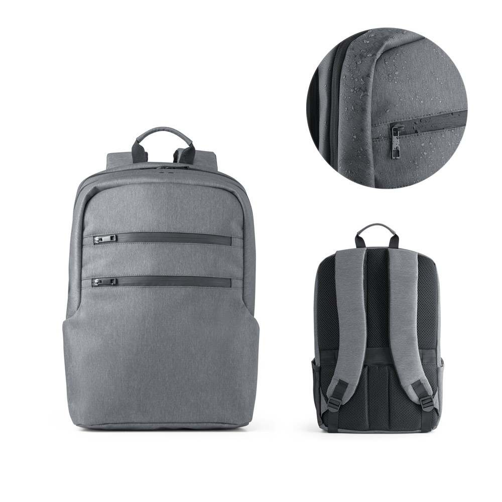 BROOKLYN. Mochila impermeable para portátil de 15" en nailon bicolor.