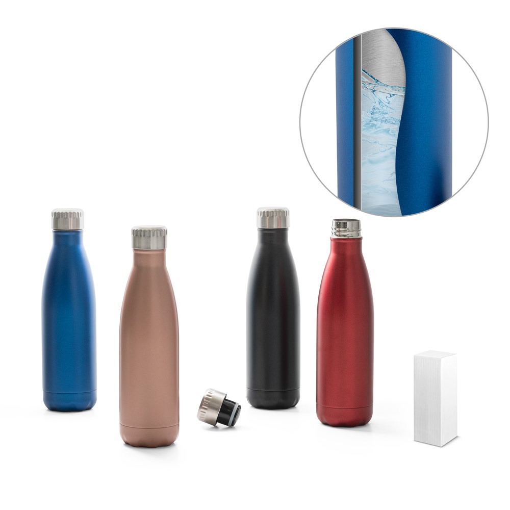 SHOW SATIN. Botella de agua de acero inoxidable de 500 ml.