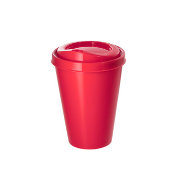 FRAPPÉ. Vaso de PP reutilizable de 430 ml. - 105 - Rojo