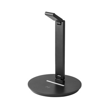 GERST. Soporte para auriculares de ABS con cargador inalámbrico integrado. - 103 - Negro