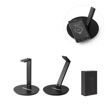 GERST. Soporte para auriculares de ABS con cargador inalámbrico integrado.