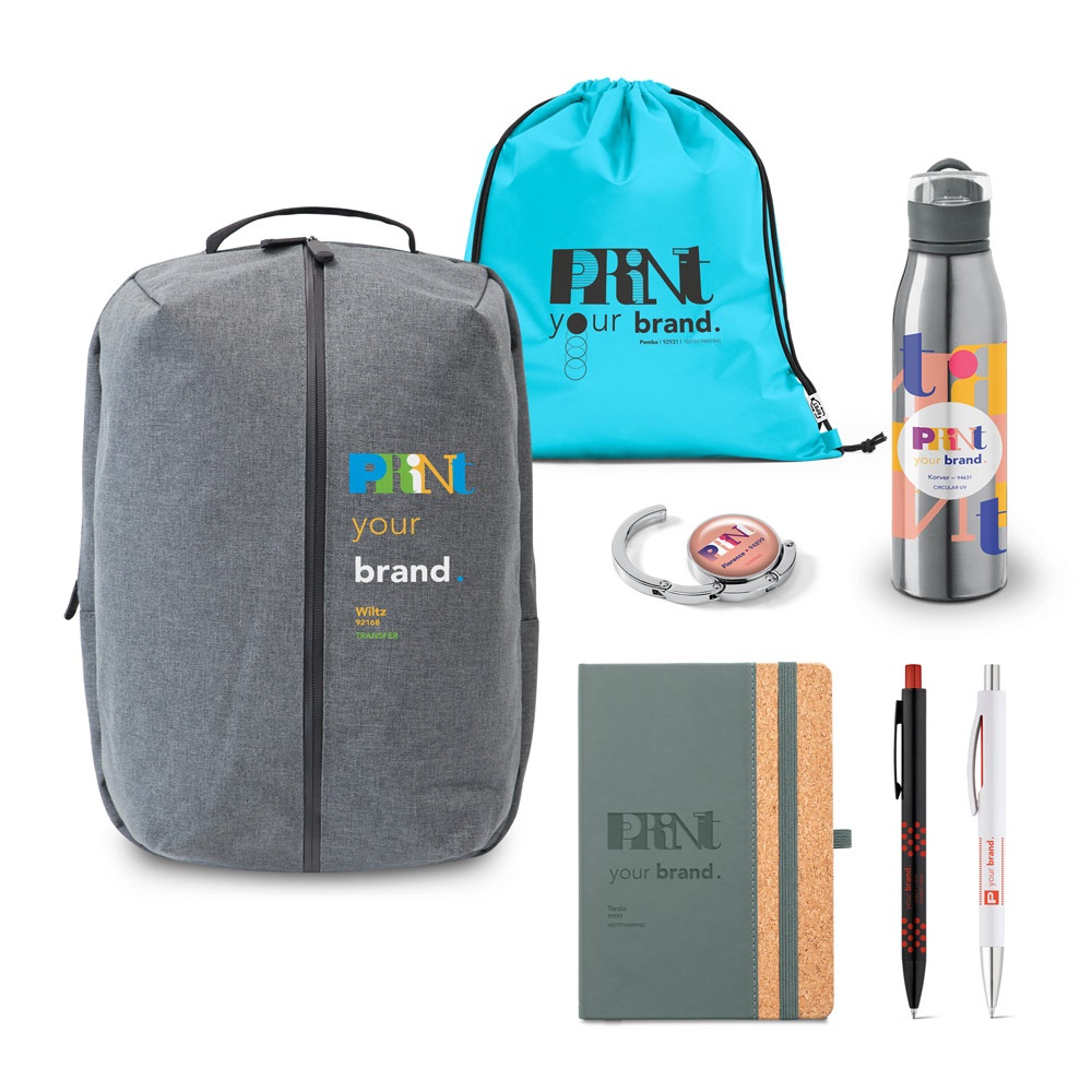 EXHIBICIÓN DE IMPRESIONES. Muestrario de productos personalizados.