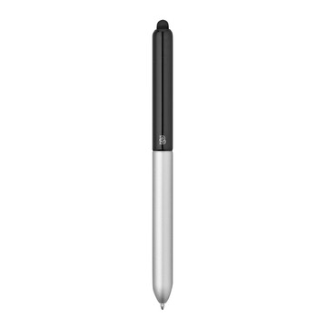 81001. Bolígrafo de aluminio con punta táctil. - 143 - Cromo negro satinado