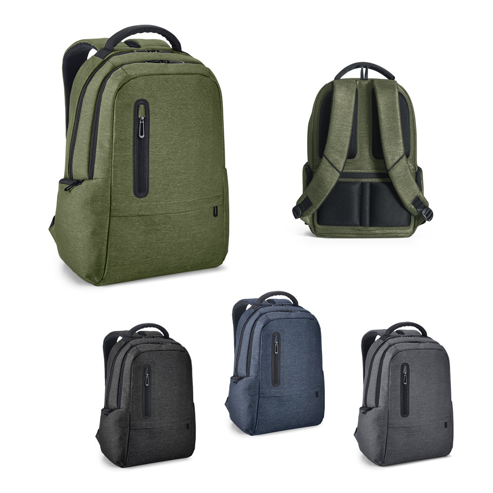 BOSTON. Mochila impermeable para portátil de 17 pulgadas en nailon bicolor.