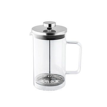 JENSON. Cafetera de vidrio de borosilicato y acero inoxidable de 600 ml. - 107 - Cromo