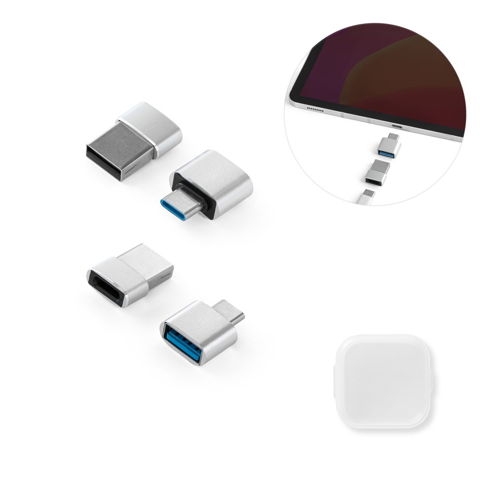 MINSKY. Juego de 2 adaptadores de aluminio USB-A a USB-C.