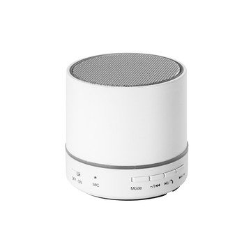PEREY. Altavoz portátil con micrófono de ABS. - 106 - Blanco