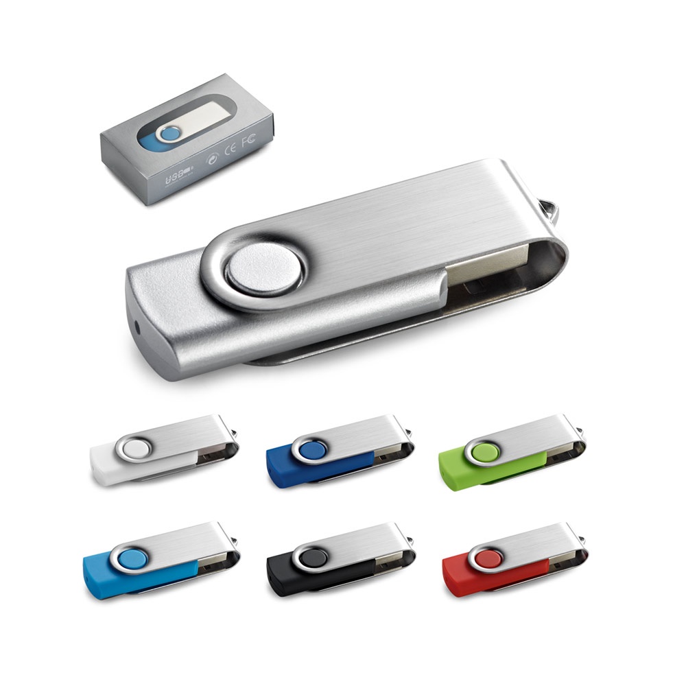 CLAUDIUS 4GB. Memoria USB de 4 GB con clip metálico.