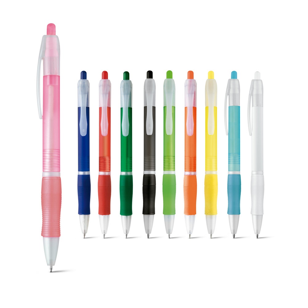 Bolígrafo SLIM BK. de ABS con acabado antideslizante.