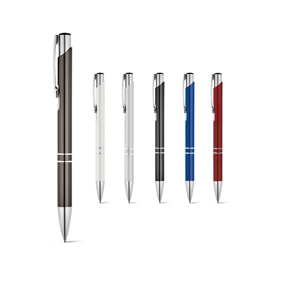 BETA BK. Bolígrafo de aluminio con clip.