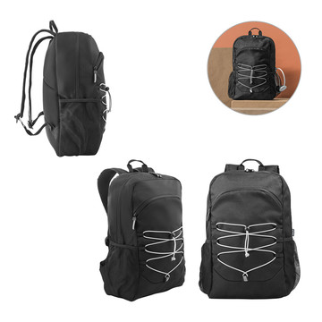 MOCHILA DELFOS. Mochila para portátil fabricada en poliéster reciclado 300D y poliéster reciclado 600D con elementos reflectantes.