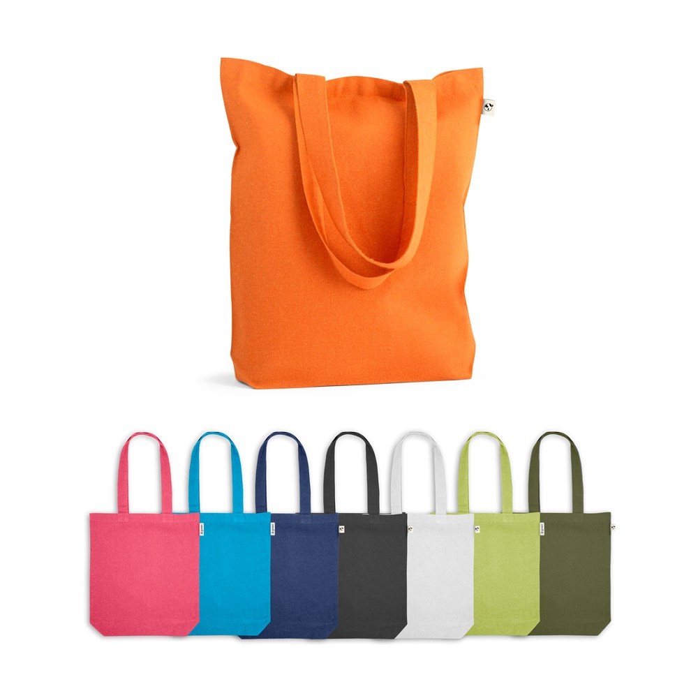 MERIDA. Bolsa (220 g/m²) de algodón (50%), algodón reciclado (30%) y poliéster (20% rPET).