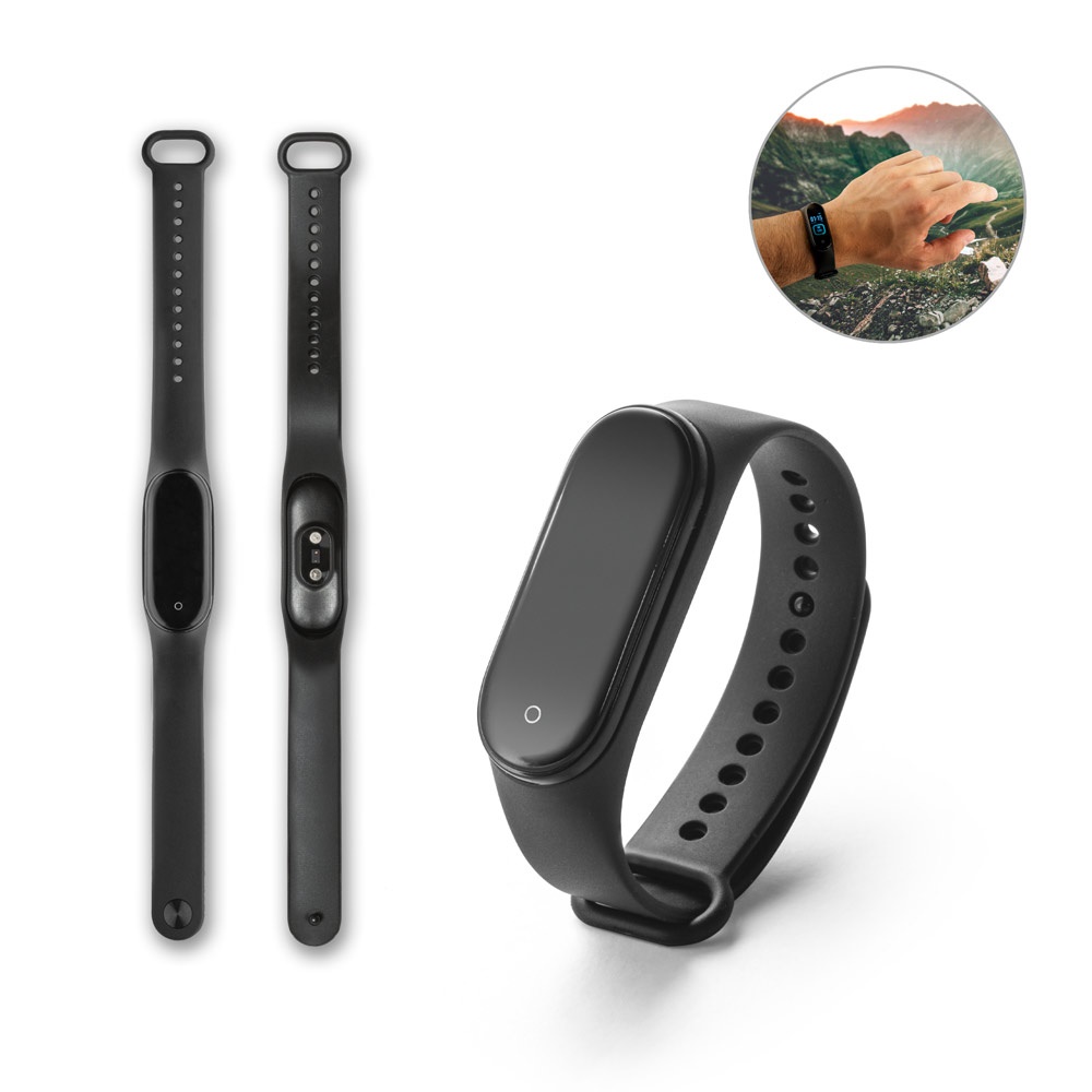 CALATRAVA. Pulsera deportiva inteligente con batería de 3 días de duración, fabricada en ABS y TPU.