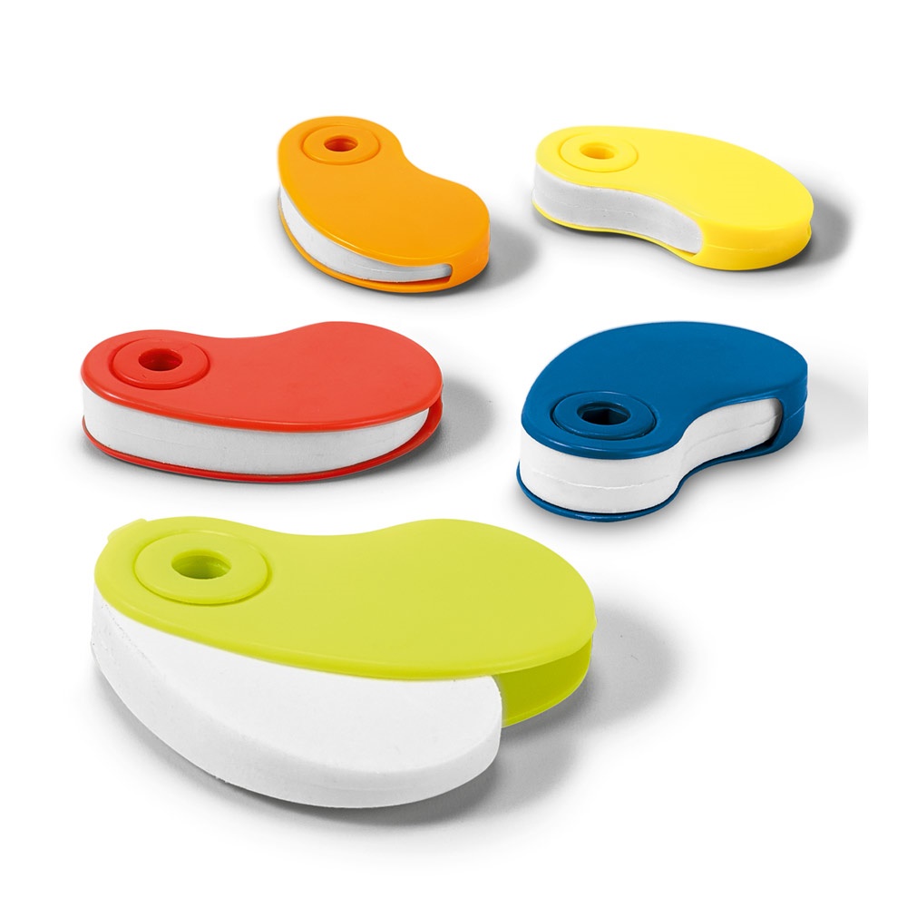 SIZA. Goma de borrar blanca de TPR con cubierta protectora de PP.