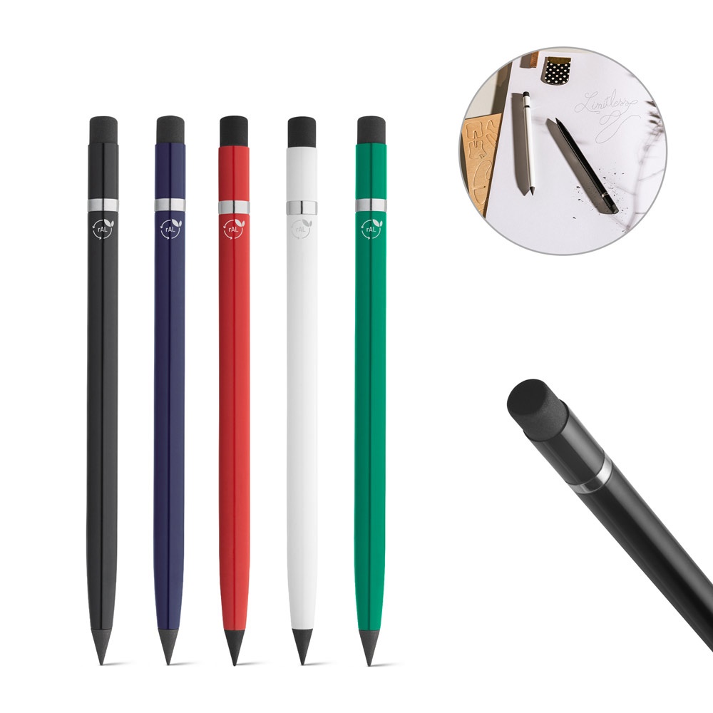 SIN LÍMITES. Bolígrafo sin tinta con cuerpo fabricado en aluminio 100% reciclado (rAL).