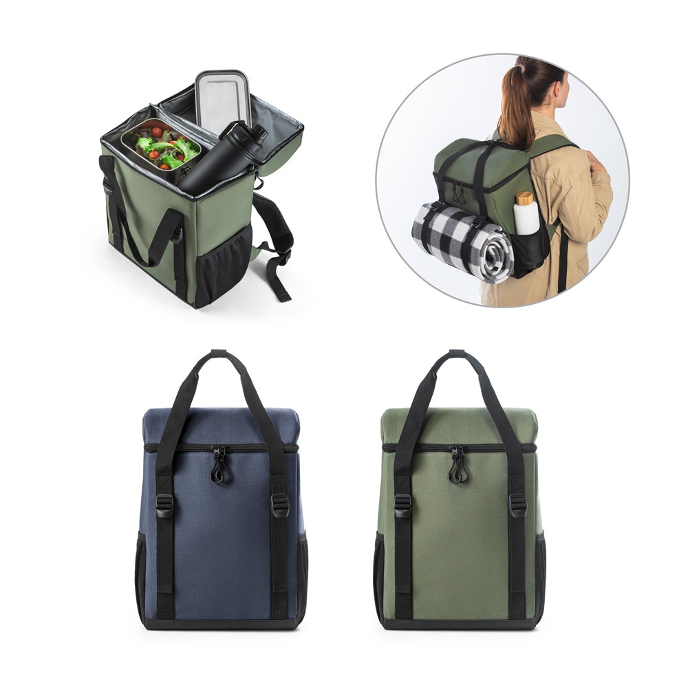 Mochila térmica acolchada ROMA L. de 16 litros en poliéster reciclado ripstop 600D.