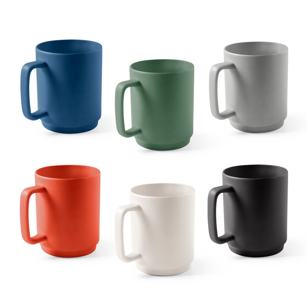 MIGHTY. Taza cilíndrica de cerámica de 330 ml.
