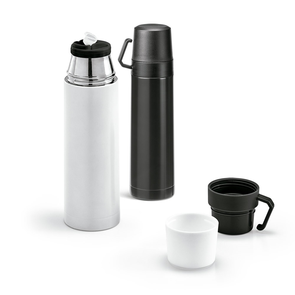 SEGURO. Termo de acero inoxidable y PP de 490 ml.