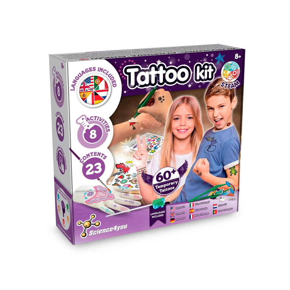Kit de fábrica de tatuajes I. Juego educativo para niños.