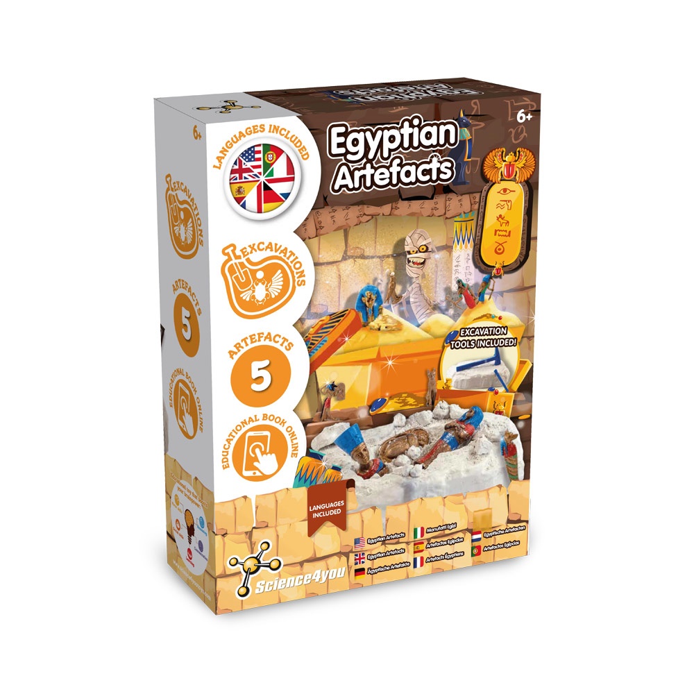 Kit de excavación del Antiguo Egipto I. Juego educativo para niños.