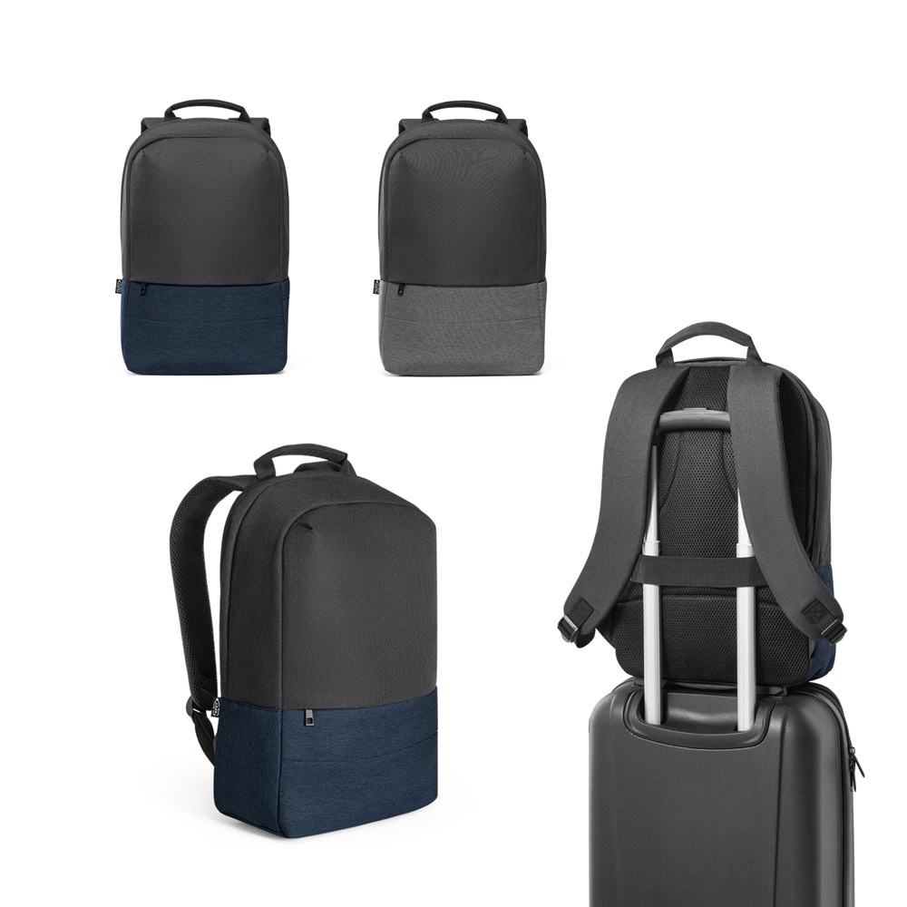 GENOA BPACK. Mochila antirrobo fabricada en poliéster reciclado de alta densidad 600D.