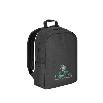 GIJON. Mochila para portátil fabricada en poliéster reciclado de alta densidad 600D y forrada con poliéster reciclado 210D. - 133 - Gris oscuro