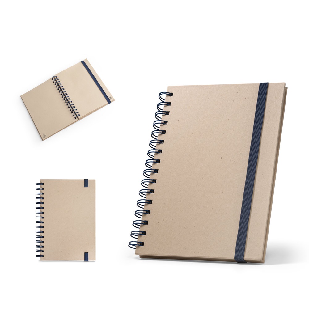 PROUST. Cuaderno de anillas tamaño A5, tapa dura, fabricado en papel de caña de azúcar (80% caña de azúcar) con páginas lisas.