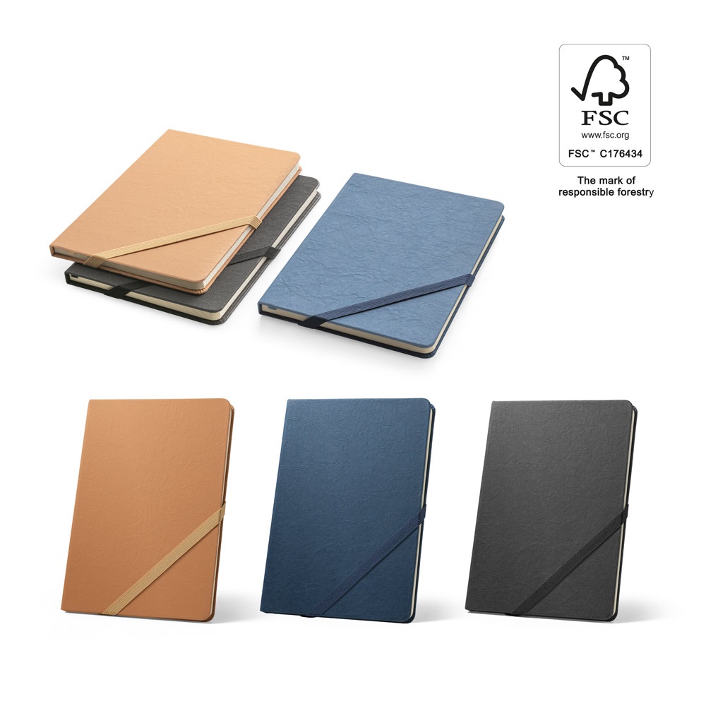 HUXLEY. Cuaderno de tapa dura tamaño A5, fabricado con papel impermeable.