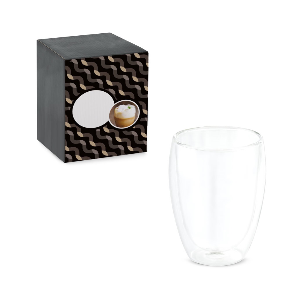 TAZA DE MACHIATO. Taza de vidrio de borosilicato de 350 ml.