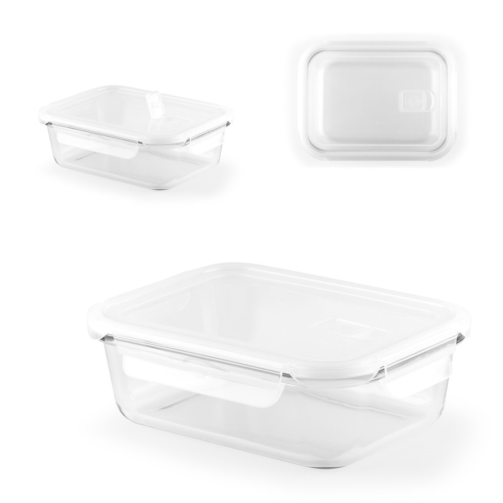 QUORIN. Fiambrera. Recipiente hermético de vidrio borosilicato, 1 L.