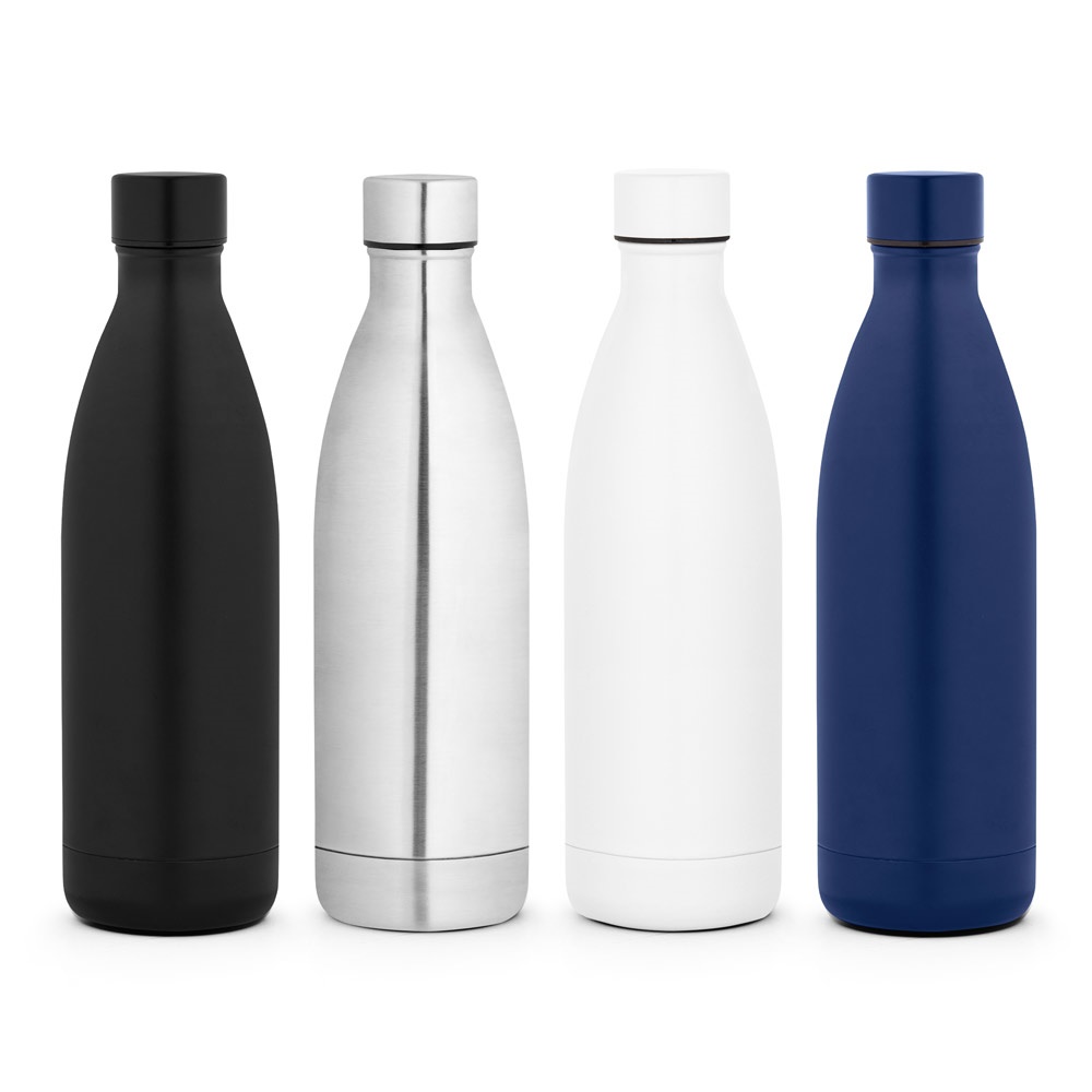 RE-BUFFON XL. Botella de agua de acero inoxidable de doble pared (90% reciclado), 1 litro.